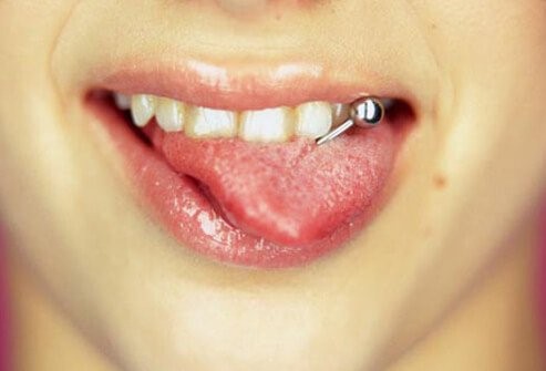 tongue piercing